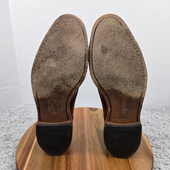 Allen Edmonds Mens 10D 6th Avenue Brown Leather Cap Toe Brogue Oxford Shoe 2026 main image 7
